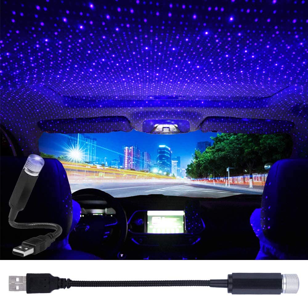 USB LED Car Roof Star Night Light Projector Light Interior Ambient Atmosphere Galaxy Lamp Decoration Light USB Plug